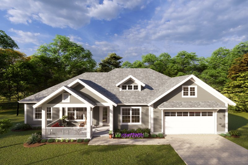Dream House Plan - Cottage Exterior - Front Elevation Plan #513-2193