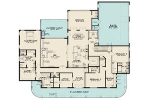 Floor Plan - Main Floor for Southern House Plan #923-84 - 3 bed, 3.5 bath