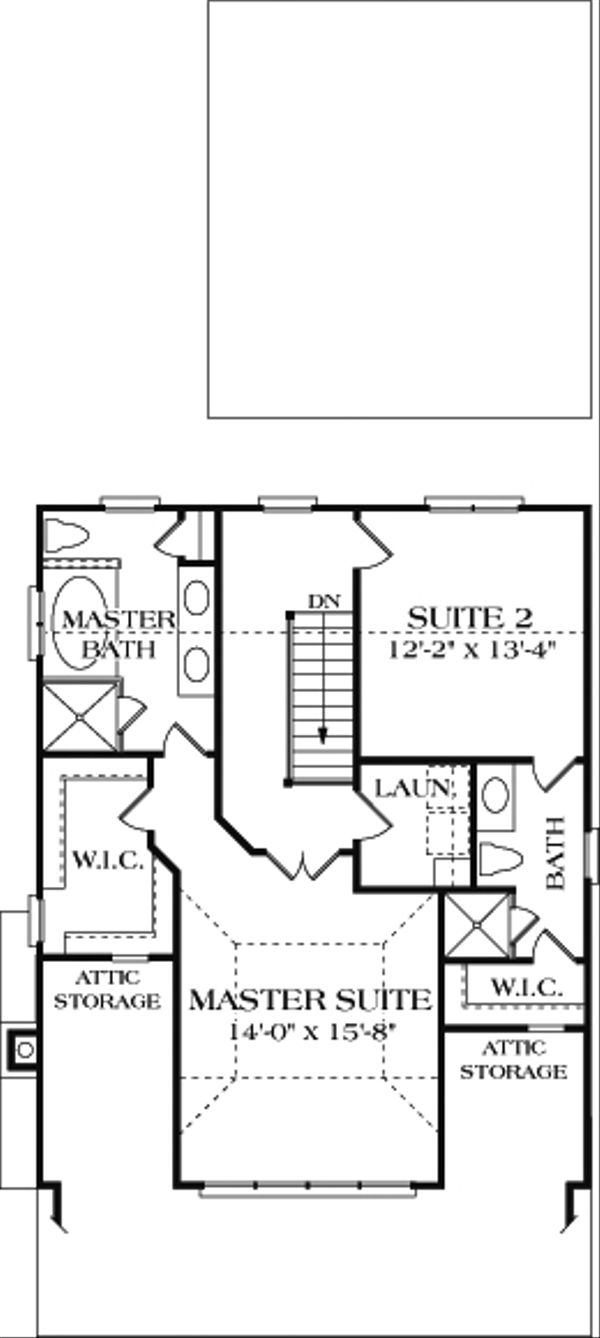 Bungalow Floor Plan - Upper Floor Plan #453-4