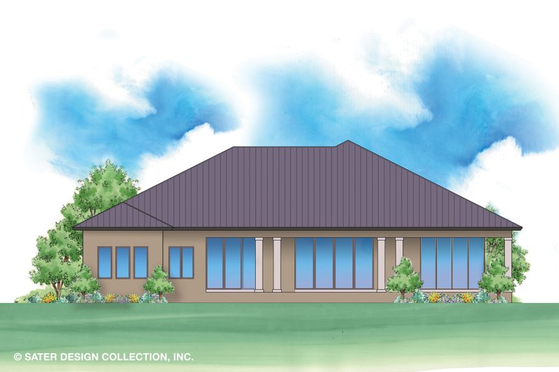 Architectural House Design - Exterior - Rear Elevation for Contemporary House Plan #930-520 - 4 bed, 4.5 bath