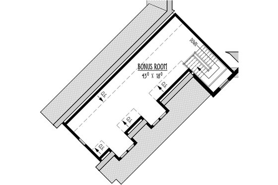 Floor Plan - Upper Floor for Craftsman House Plan #1088-6 - 3 bed, 2.5 bath