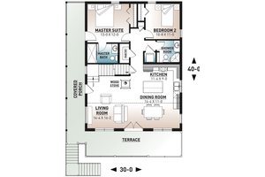 Floor Plan - Main Floor for Cottage House Plan #23-2718 - 4 bed, 3 bath