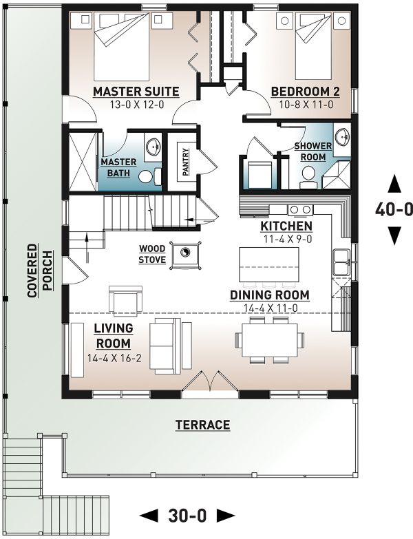 Cottage Floor Plan - Main Floor Plan #23-2718
