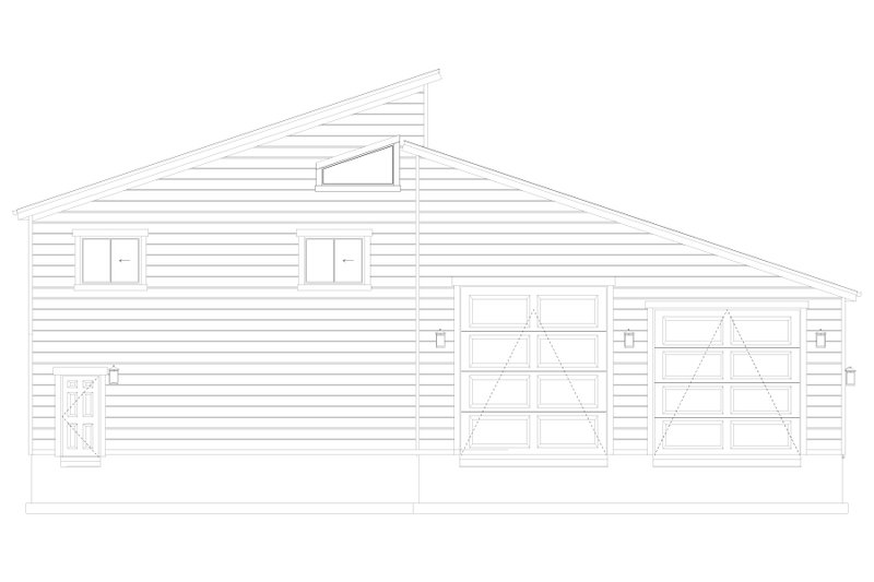 Architectural House Design - Exterior - Rear Elevation 3 for Barndominium House Plan #1060-264 - 2 bed, 2.5 bath