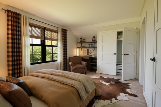 Interior - Bedroom 3 for Barndominium House Plan #48-1212 - 4 bed, 3.5 bath