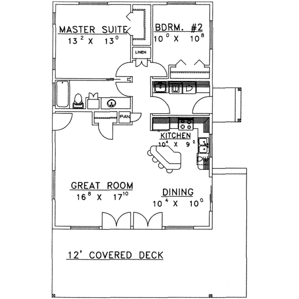 Home Plan - Modern Floor Plan - Main Floor Plan #117-244
