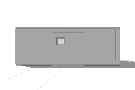 Exterior - Rear Elevation for Modern House Plan #549-36 - 2 bed, 1 bath