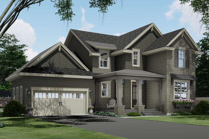 Architectural House Design - Exterior - Front Elevation 4 for Traditional House Plan #51-1195 - 3 bed, 2.5 bath