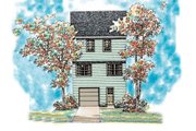 Colonial Style House Plan - 3 Beds 2.5 Baths 1445 Sq/Ft Plan #72-476 