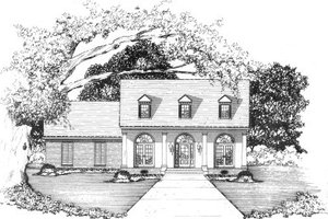 Country Exterior - Front Elevation Plan #36-329