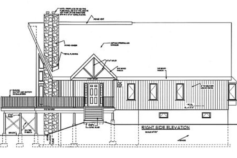 Architectural House Design - Exterior - Other Elevation for Cabin House Plan #3-227 - 3 bed, 2 bath