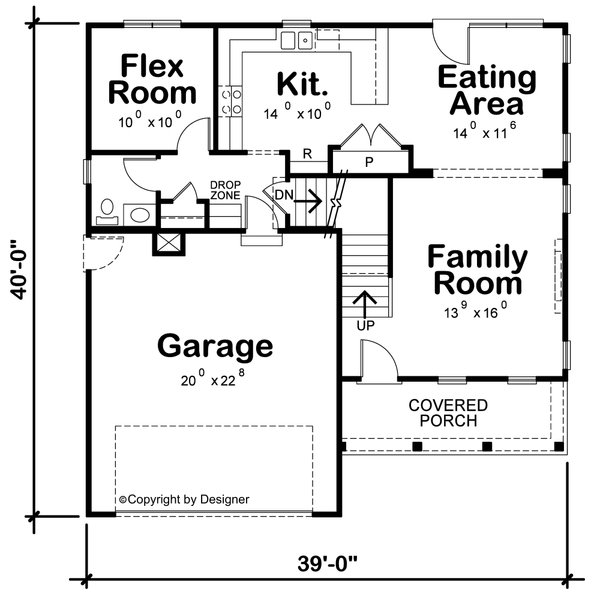 Farmhouse Floor Plan - Main Floor Plan #20-2545