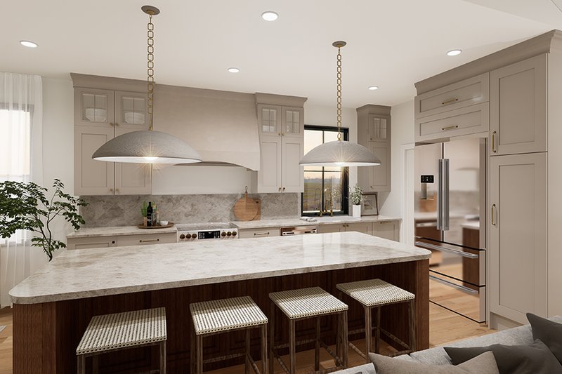 House Design - Interior - Kitchen for Bungalow House Plan #23-2828 - 2 bed, 1.5 bath