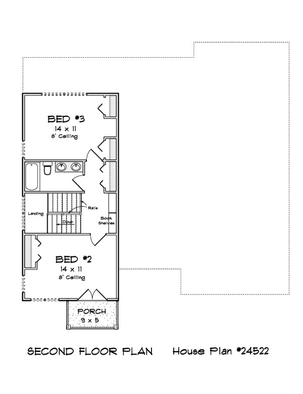 Architectural House Design - Modern Floor Plan - Upper Floor Plan #513-2315