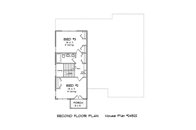 Architectural House Design - Floor Plan - Upper Floor for Modern House Plan #513-2315 - 3 bed, 2.5 bath