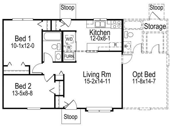 Farmhouse Floor Plan - Main Floor Plan #57-410