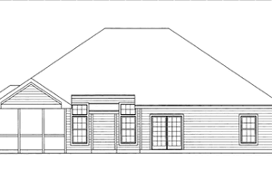 Exterior - Rear Elevation for Traditional House Plan #31-112 - 3 bed, 2 bath