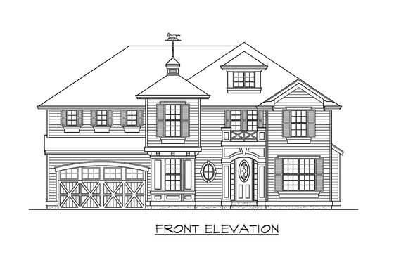 Exterior - Other Elevation for European House Plan #132-152 - 4 bed, 3 bath