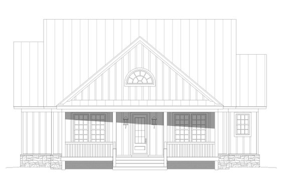 Exterior - Front Elevation 3 for Traditional House Plan #932-437 - 3 bed, 3 bath