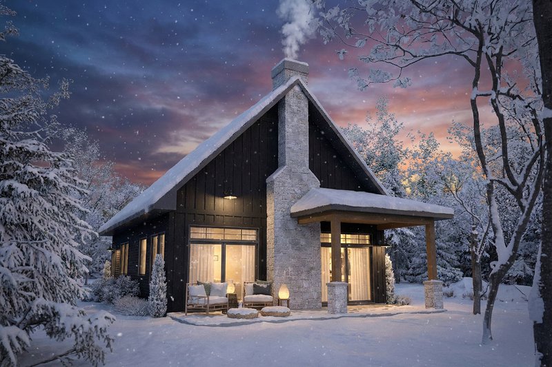 Home Plan - Exterior - Rear Elevation for Cottage House Plan #23-2905 - 2 bed, 1 bath