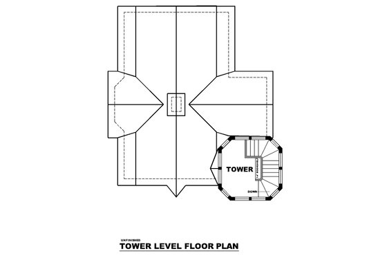 Floor Plan - Upper Floor for Barndominium House Plan #117-1073 - 1 bed, 2 bath