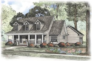 Country Exterior - Front Elevation Plan #17-410