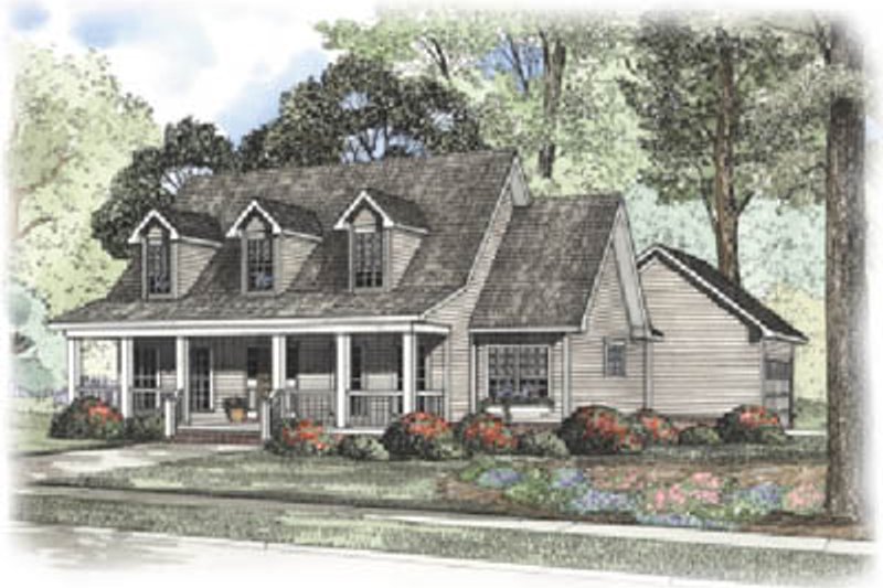 Dream House Plan - Country Exterior - Front Elevation Plan #17-410