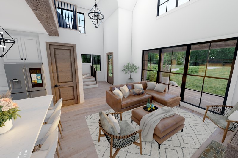 House Blueprint - Interior - Family Room for Craftsman House Plan #1094-15 - 2 bed, 2.5 bath