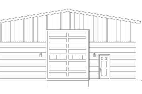 Exterior - Front Elevation 3 for Country House Plan #932-88, 0 bath