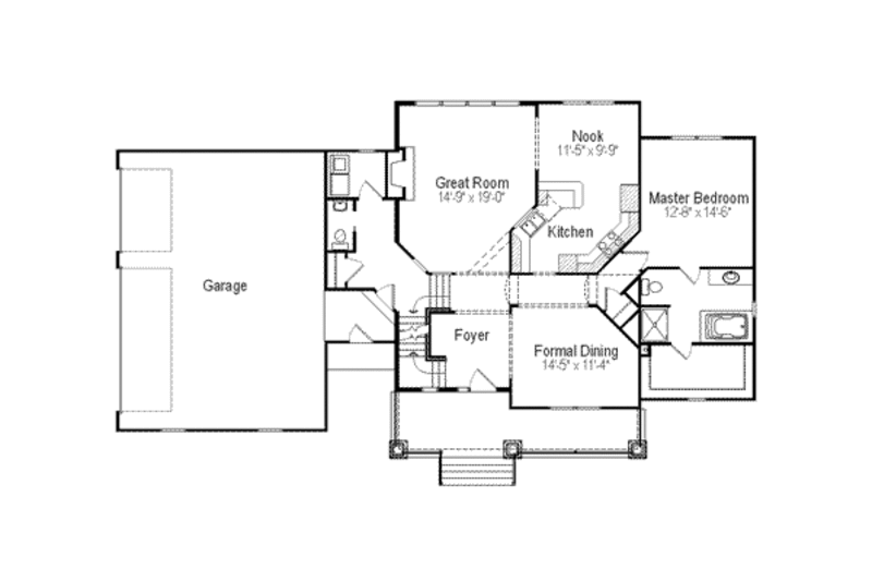 Traditional Style House Plan - 3 Beds 3 Baths 2009 Sq/Ft Plan #49-259