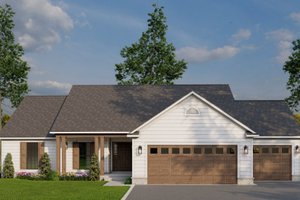 Dream House Plan - Farmhouse Exterior - Front Elevation Plan #923-438