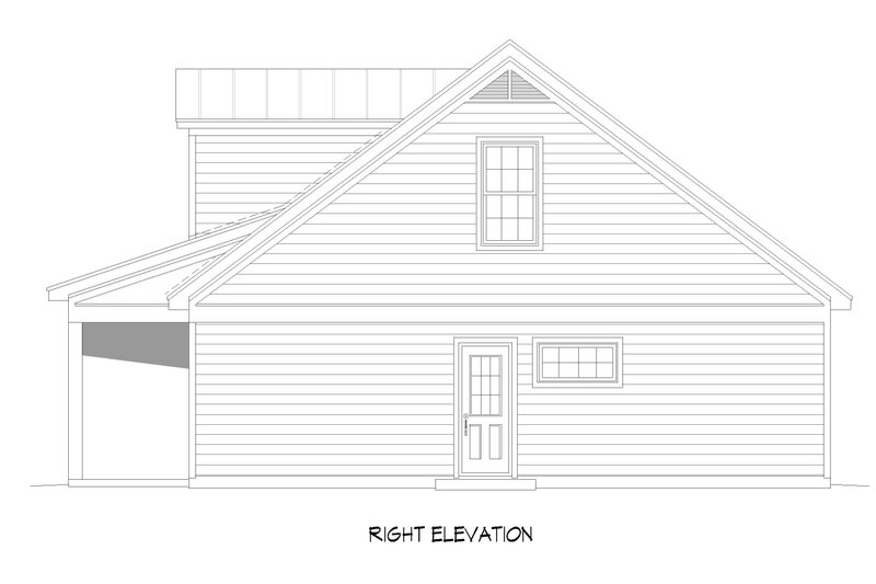 House Blueprint - Exterior - Other Elevation 1 for Traditional House Plan #932-527 - 4 bed, 3 bath