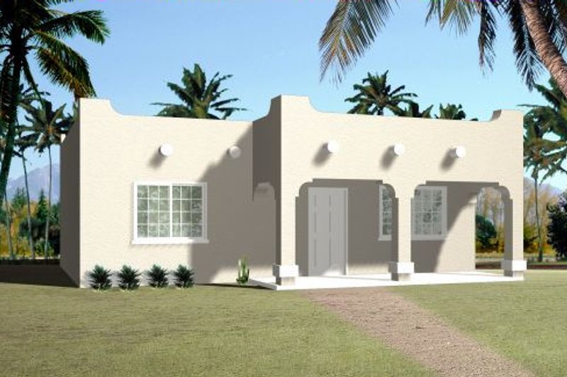 Home Plan - Adobe / Southwestern Exterior - Front Elevation Plan #1-371