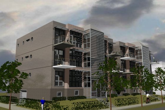 Exterior - Other Elevation for Contemporary House Plan #535-11 - 2 bed, 2 bath