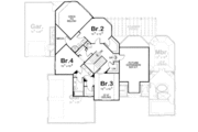European Style House Plan - 4 Beds 4 Baths 3373 Sq/Ft Plan #20-1706 