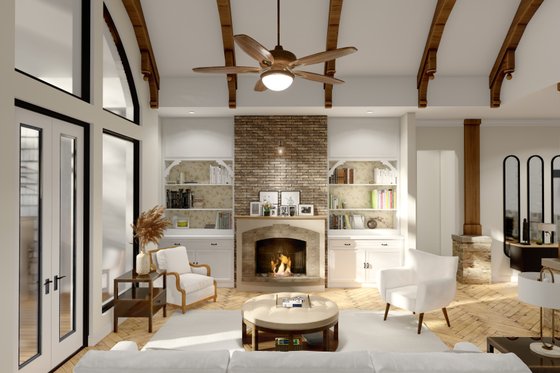 Interior - Family Room 1 for Craftsman House Plan #54-381 - 4 bed, 3.5 bath