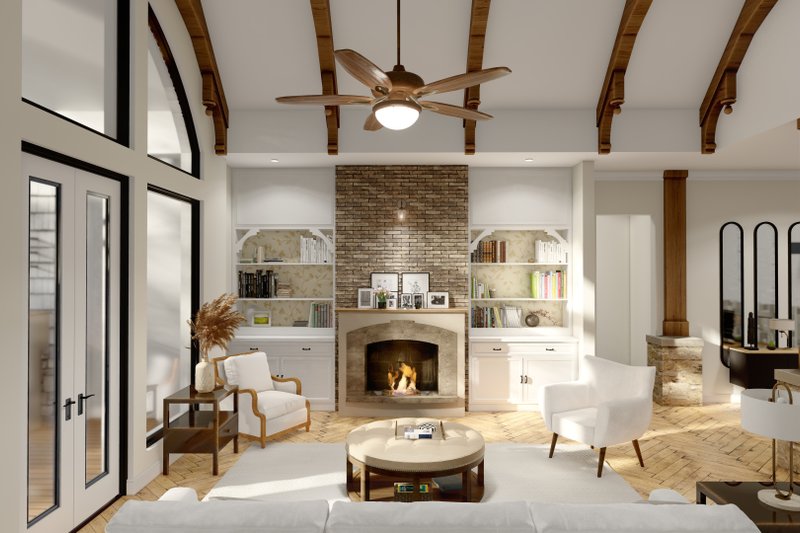Dream House Plan - Interior - Family Room 1 for Craftsman House Plan #54-381 - 4 bed, 3.5 bath