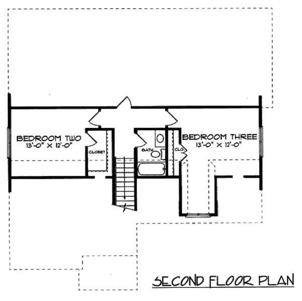Craftsman Floor Plan - Upper Floor Plan #413-803