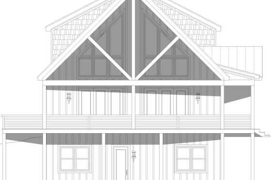 Exterior - Other Elevation for Cabin House Plan #932-1046 - 3 bed, 2.5 bath