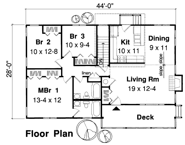Cabin Floor Plan - Main Floor Plan #312-525