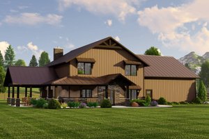 Barndominium Exterior - Front Elevation Plan #1064-222