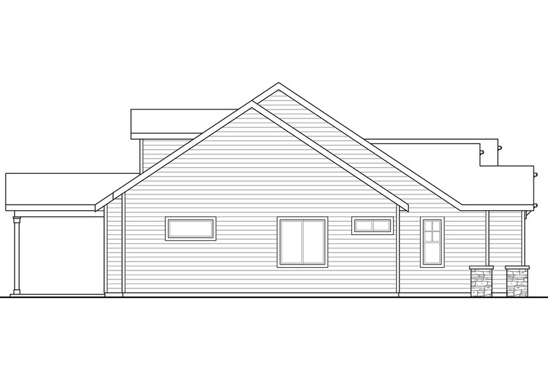 Architectural House Design - Exterior - Other Elevation 1 for Craftsman House Plan #124-1025 - 3 bed, 2 bath