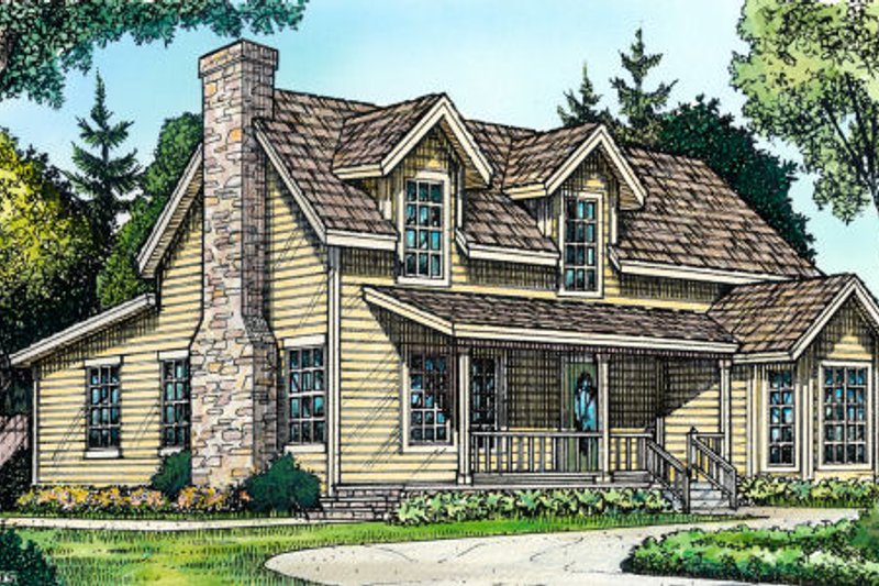 Country Style House Plan - 3 Beds 2 Baths 1479 Sq/Ft Plan #140-110