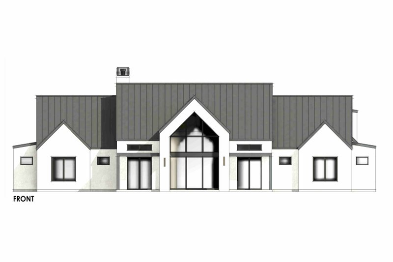 House Plan Design - Exterior - Front Elevation 5 for Modern House Plan #1096-35 - 4 bed, 4.5 bath