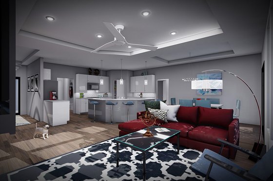 Interior - Kitchen for Prairie House Plan #70-1547 - 3 bed, 2 bath
