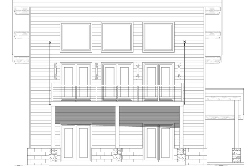 House Plan Design - Exterior - Front Elevation 3 for Modern House Plan #932-620 - 2 bed, 2 bath