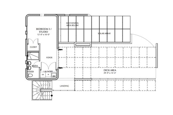 Floor Plan - Upper Floor for Beach House Plan #535-23 - 3 bed, 3 bath