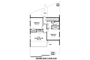Tudor Floor Plan - Upper Floor Plan #81-1553