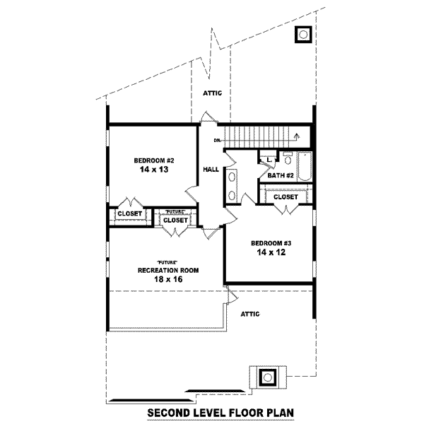 Tudor Floor Plan - Upper Floor Plan #81-1553