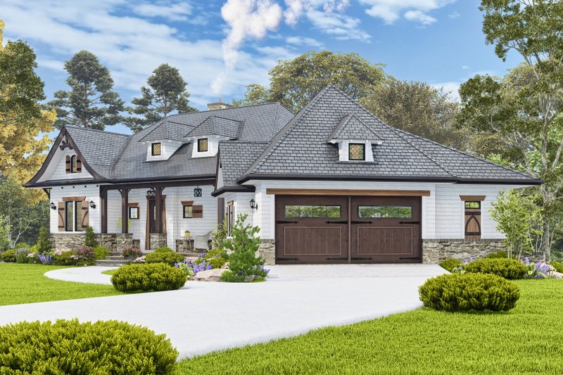 Home Plan - Exterior - Front Elevation 5 for Craftsman House Plan #54-707 - 3 bed, 2 bath